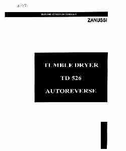 Zanussi Clothes Dryer TD526-page_pdf